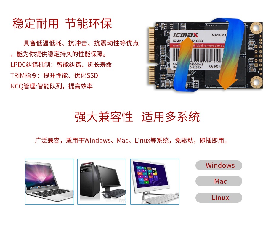 mSATA SSD mS600 MI系列